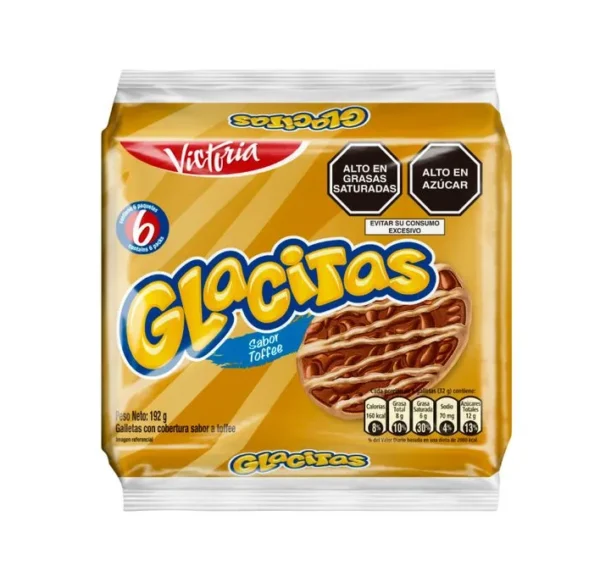 GLACITAS COOKIES WITH TOFFEE FLAVOR