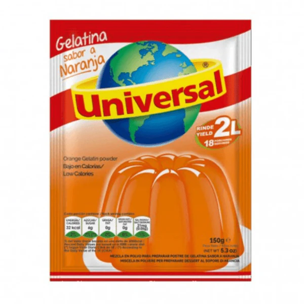 UNIVERSAL ORANGE-FLAVORED GELATIN